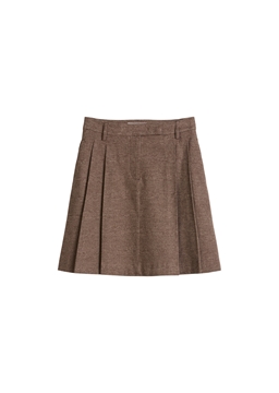 Picture of Pleated A-Line Mini Skirt made of stretch cotton