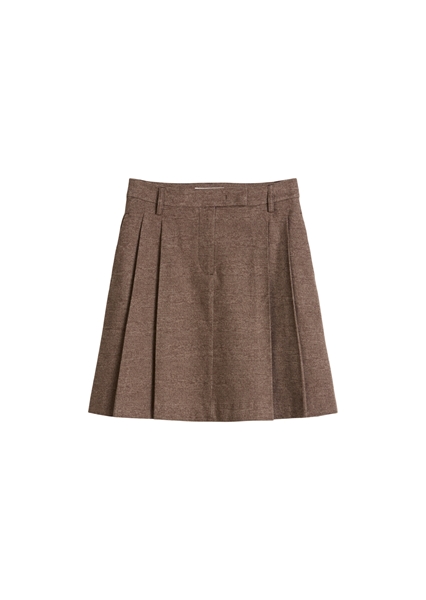 Picture of Pleated A-Line Mini Skirt made of stretch cotton
