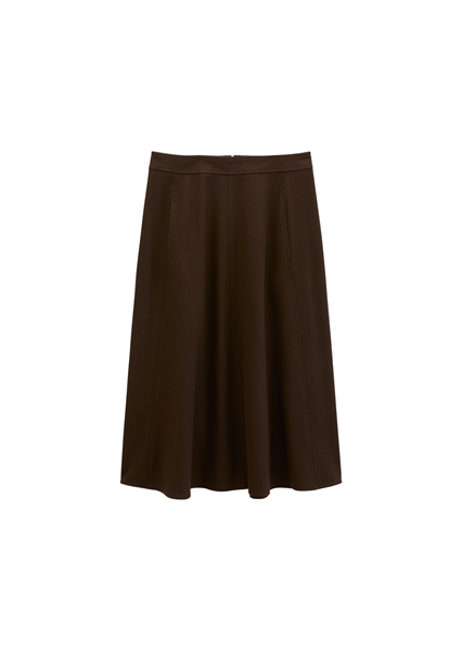 Picture of Flared flannel skirt made from a recycled polyester-viscose blend