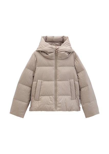 Picture of Regular-Fit Quilted Down Jacket with Hood with a water-repellent surface