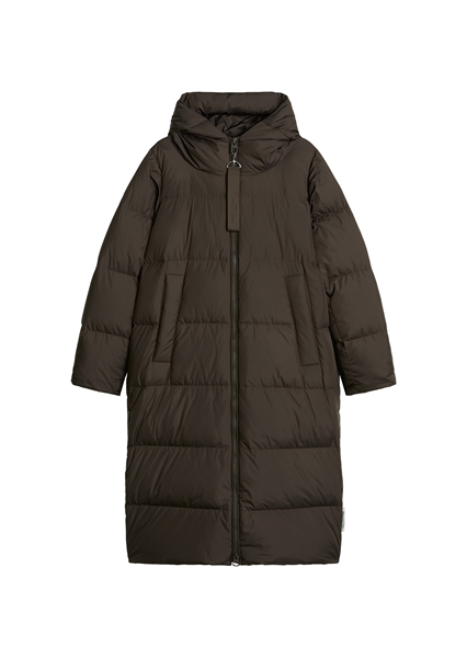 Picture of Regular-Fit Quilted Down Hooded Coat made from recycled materials